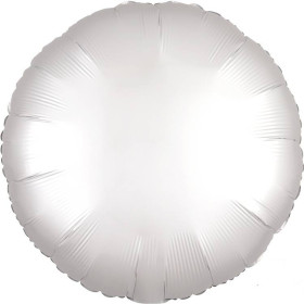 Шар Круг 46 см, белый сатин
