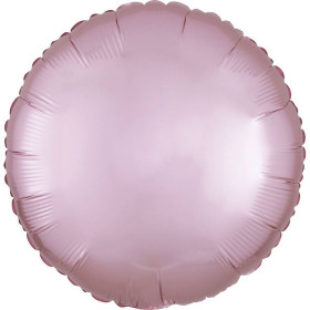Шар Круг 46 см, розовый, сатин