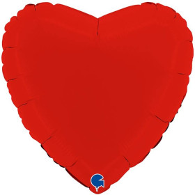 Шар Сердце красное 46 см, пастель