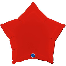 Шар Звезда 46 см, красная пастель