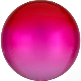 Шар сфера 3D Красно-розовое омбре, градиент