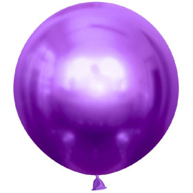 Большой шар хром 90 см, фиолетовый