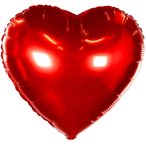 Шар сердце 152 см, красный
