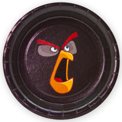 Тарелка "Angry Birds" черная