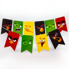 Гирлянда - флажки "Angry Birds"