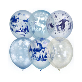 Латексный шар "Зимняя сказка", bubble кристалл
