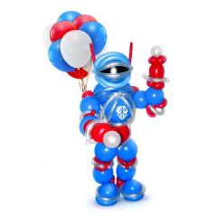 Плетеная фигура из шаров "Космонавт"