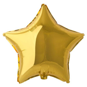 ﻿Шар Звезда 81 см, золотая металлик