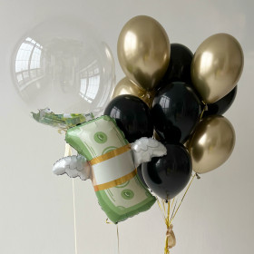 Композиция из шаров "Денежный дождь"