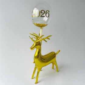 Композиция из шаров "Золотой олень"