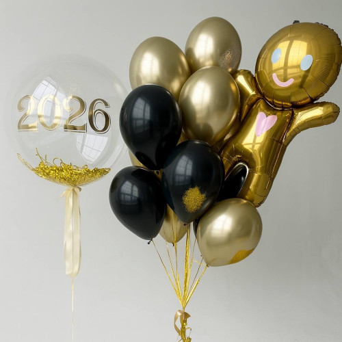 Композиция из шаров "Сияние Нового года"