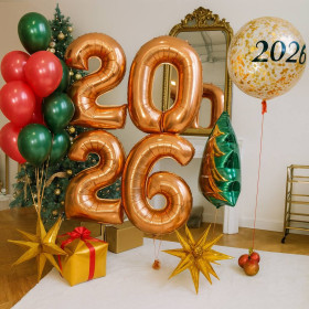 Композиция из шаров "Новогоднее настроение"