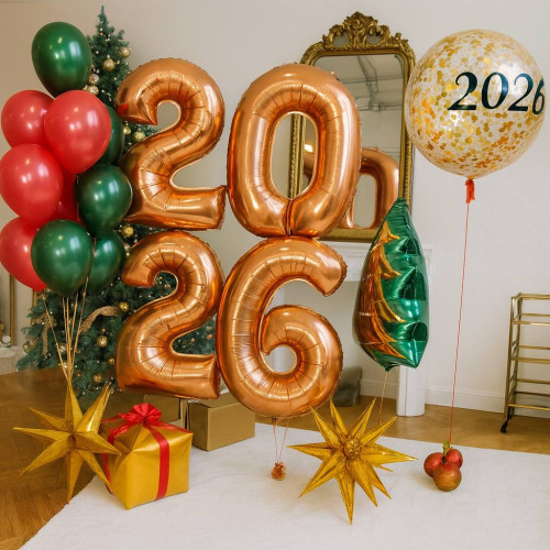 Композиция из шаров "Новогоднее настроение"