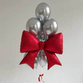 Композиция из шаров "Красный бант" Композиция из шаров "Красный бант"