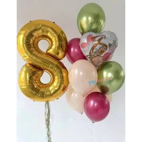 Композиция из шаров "Аромат тюльпанов"