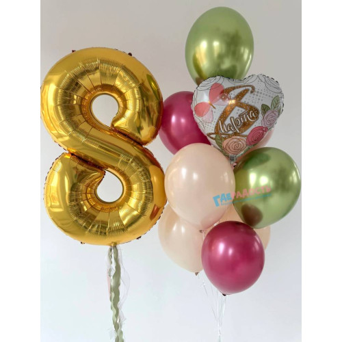 Композиция из шаров "Аромат тюльпанов"