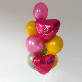 Фонтан из шаров "Солнечные улыбки"