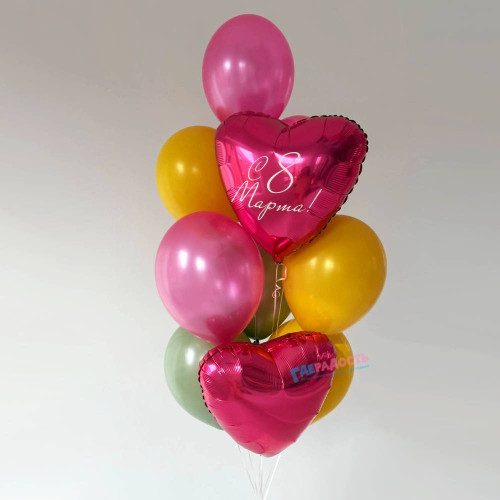 Фонтан из шаров "Солнечные улыбки"