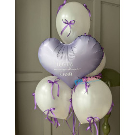 Фонтан из шаров "Сиреневая весна"
