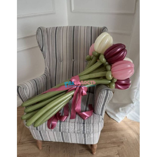 Тюльпаны из шаров "Весенние оттенки", 11 шт