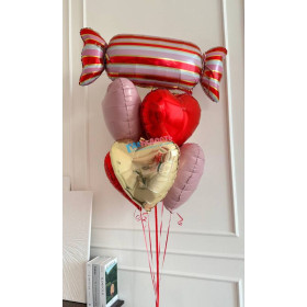 Фонтан из шаров "Самая сладкая любовь"