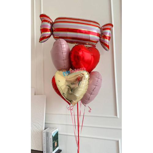 Фонтан из шаров "Самая сладкая любовь"