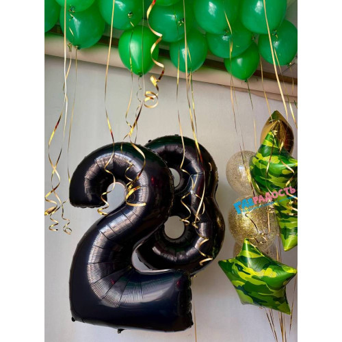 Композиция из шаров "Нашим защитникам"