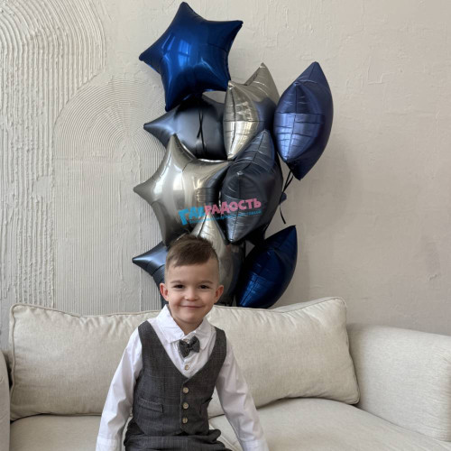 Фонтан из шаров "Ночная лазурь"