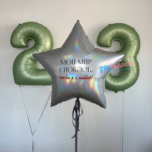 Композиция из шаров "Стильный февраль"