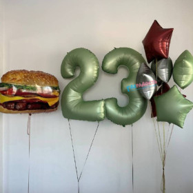 Композиция из шаров "Честь и мужество"