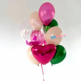 Фонтан из шаров "Нежный март"