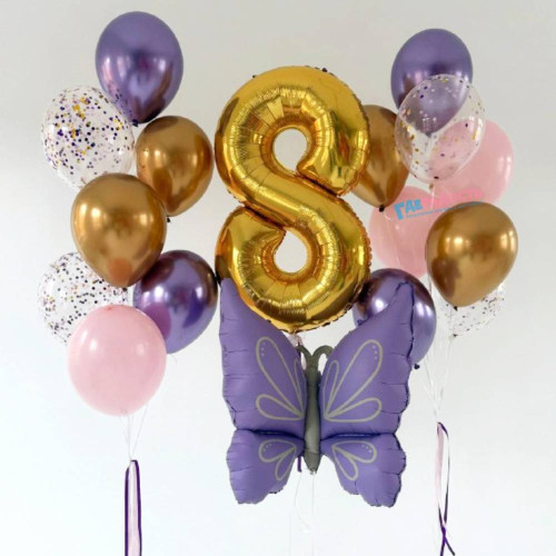 Композиция из шаров "Весенняя бабочка"