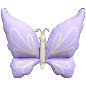 Шар фигура "Нежная бабочка", сиреневый сатин