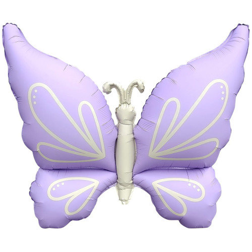 Шар фигура "Нежная бабочка", сиреневый сатин