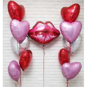Композиция из шаров "Воздушный поцелуй"
