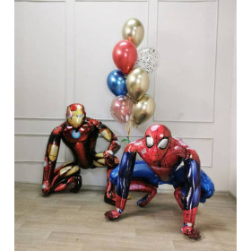 Композиция с шарами "Супергерои. Два друга"