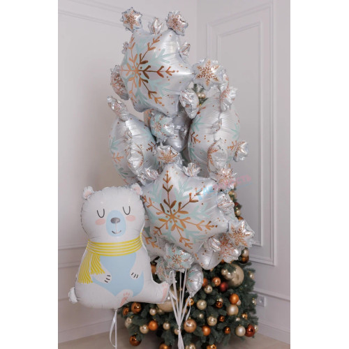 Композиция из шаров "Полярный мишка"