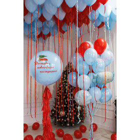 Композиция из шаров "Новогодний переполох"