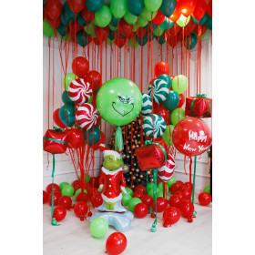 Композиция из шаров "Похититель рождества"