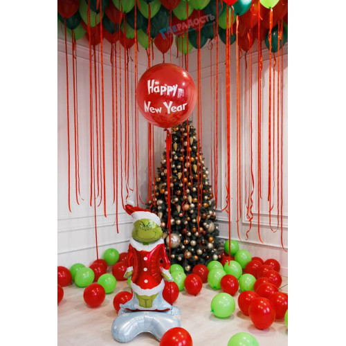 Композиция из шаров "Декор на Новый Год"