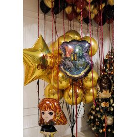 Композиция из шаров "Гарри Поттера и Гермиона"