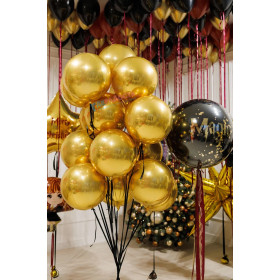 Композиция из шаров "Волшебство" (фонтан и стеклянный шар)