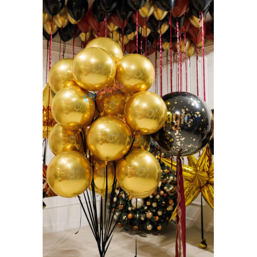 Композиция из шаров "Волшебство" (фонтан и стеклянный шар)