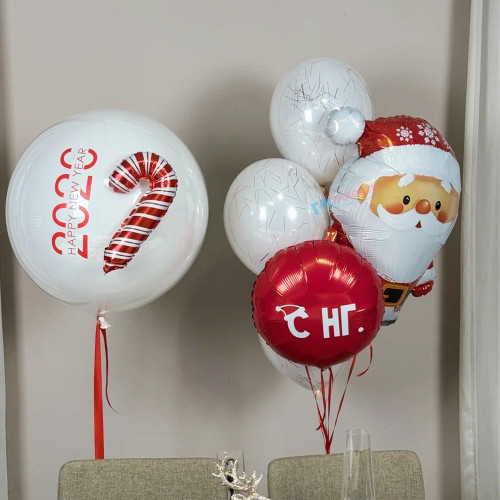 Композиция из шаров "Новогоднее поздравление"