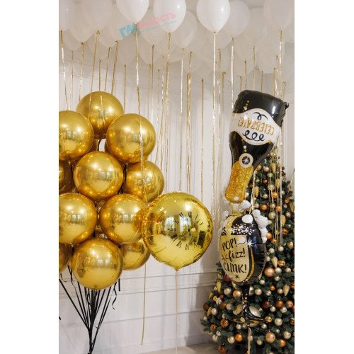 Композиция из шаров "Атрибуты Нового года"