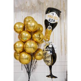 Композиция из шаров "Бокал Шампанского"