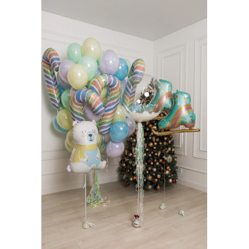 Композиция из шаров "Северный мишка"