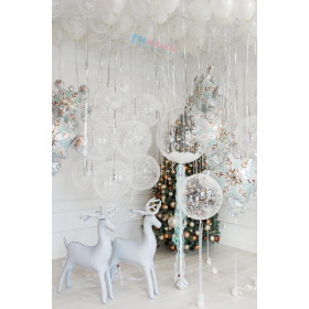 Композиция из шаров "Снежинки"