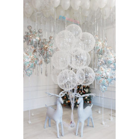 Композиция из шаров "Январская вьюга"