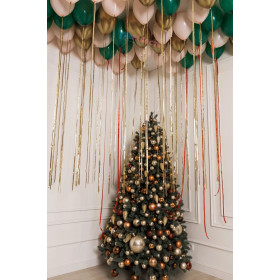 Шары под потолок "Новогодние", зеленые, розовые, золотые, 60 шт